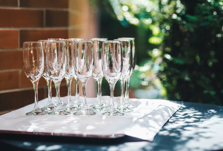Ausstattungsbeispiel Glaeser, Cateringservice fleur de cuisine, Firma Wilken Gourmet 