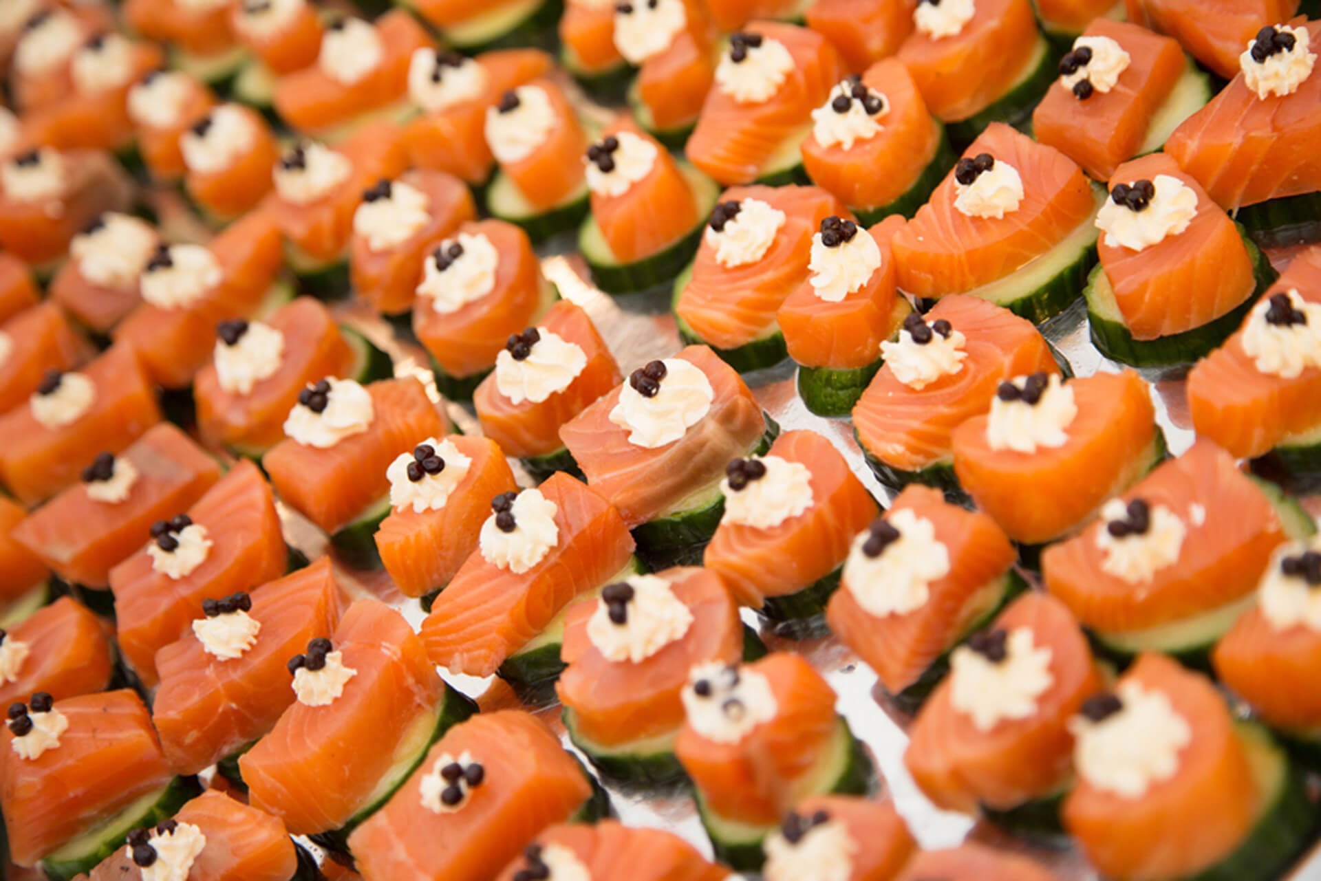 Canapes, Catering fleur de cuisine in Ulm, Firma Wilken Gourmet 